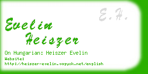 evelin heiszer business card